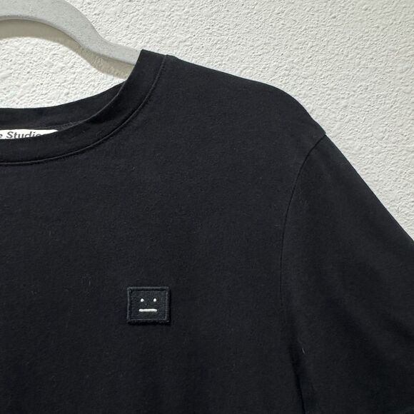 Acne Studios Nash Face Patch T Shirt Black Women’s Size Medium - Picture 1 of 7
